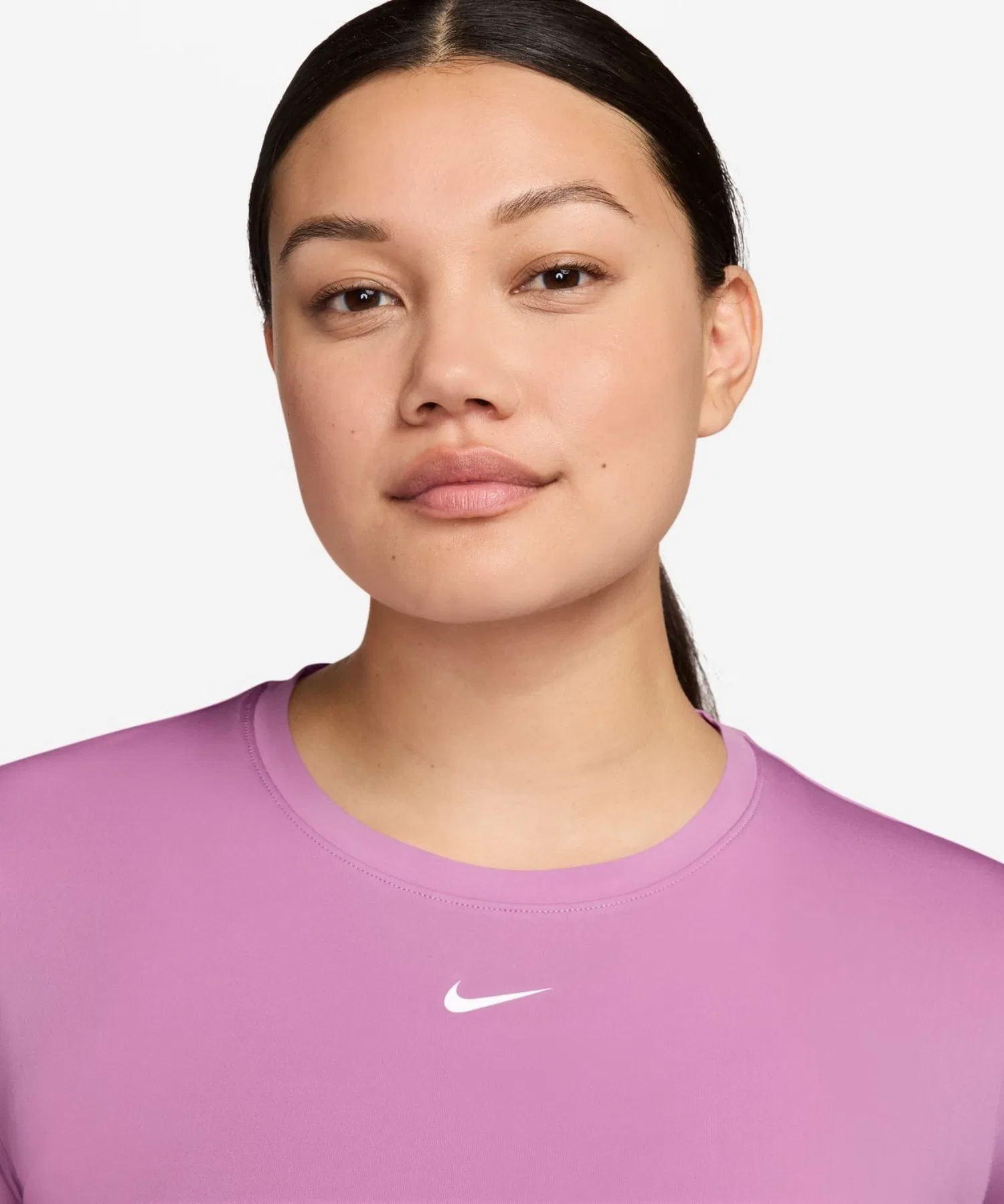 Женская футболка NIKE One Classic DF с логотипом розовая — фото 2