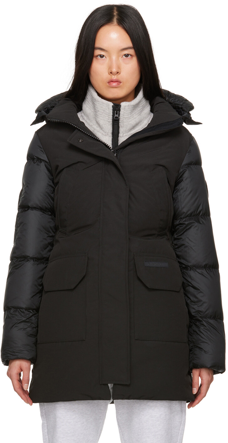 

Черный - Черная пуховая куртка Black Label Paradigm Trillium Canada Goose