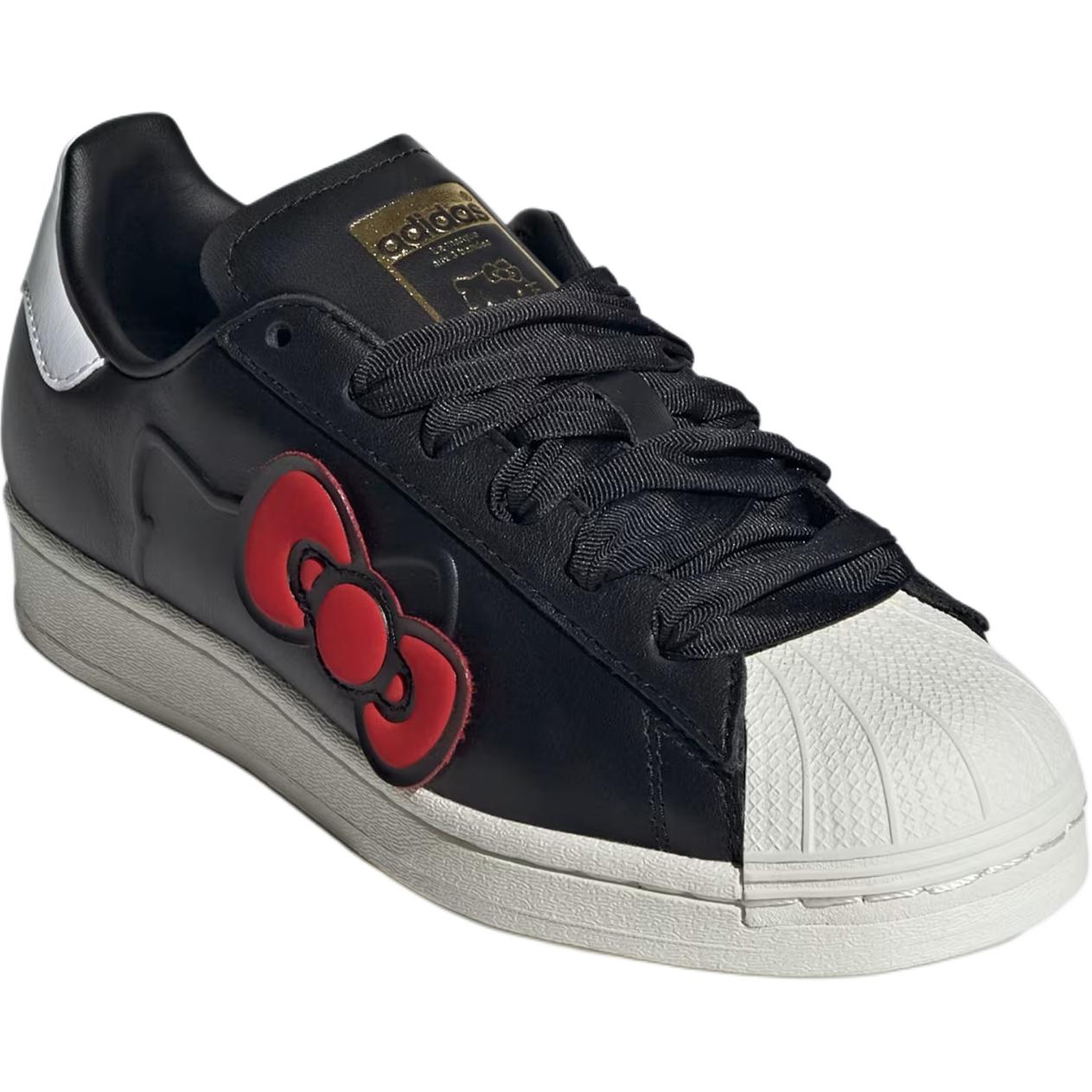 Hello Kitty x SUPERSTAR Кроссовки для скейтбординга низкие детские черно-белые Adidas Originals — фото 3