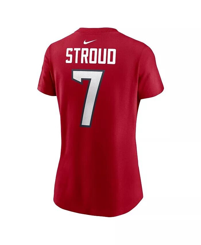 Женская футболка CJ Stroud Red Houston Texans с именем и номером игрока Nike — фото 3