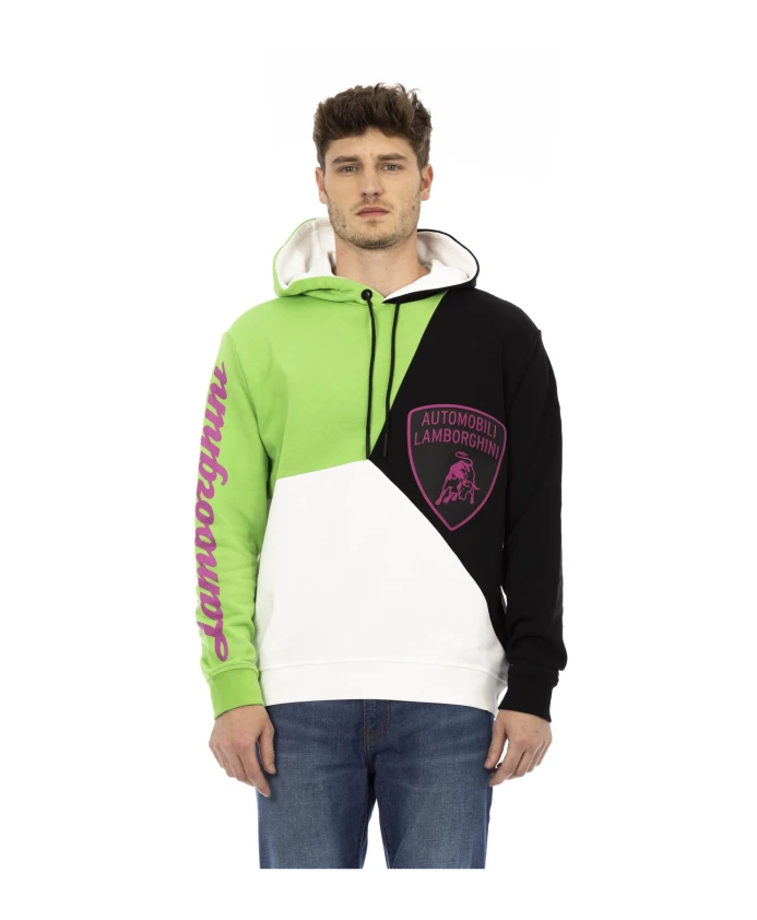 

Хлопковая толстовка с логотипом и пришитым капюшоном. Automobili Lamborghini, мультиколор