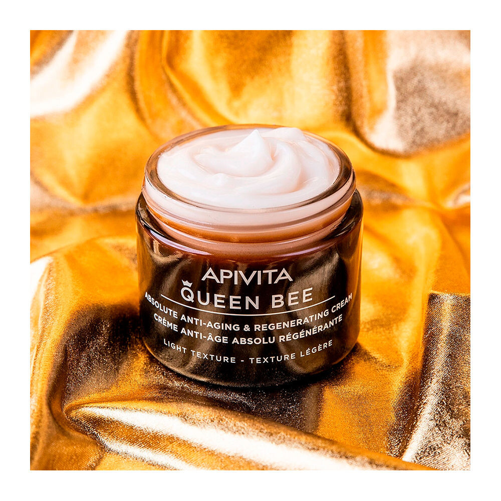 Крем для лица Apivita — Против морщин Queen bee crema regeneradora antiedad absoluto textura ligera, 50 мл — фото 2