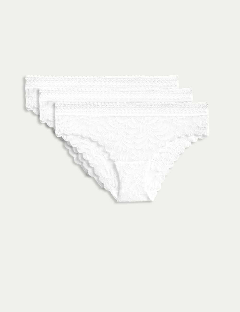 

3 шт. трусики-бразильские Flexifit Lace Marks & Spencer, белый
