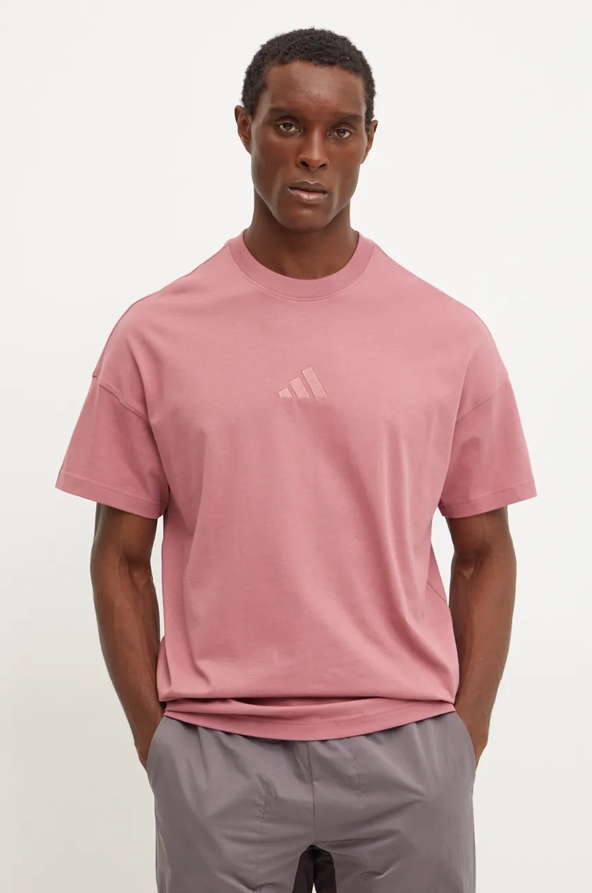 

Хлопковая футболка ALL SZN adidas, розовый