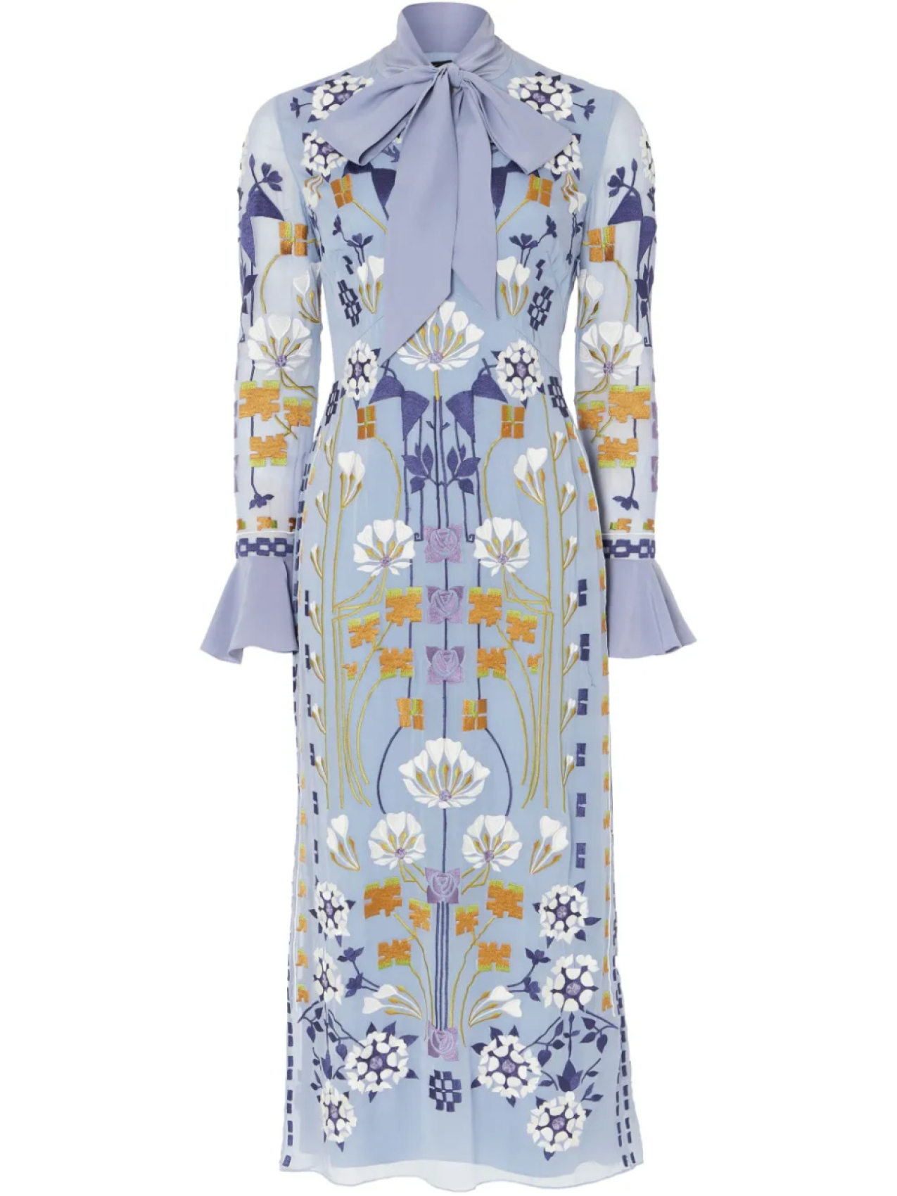 

Платье миди Casa Tie Temperley London, синий