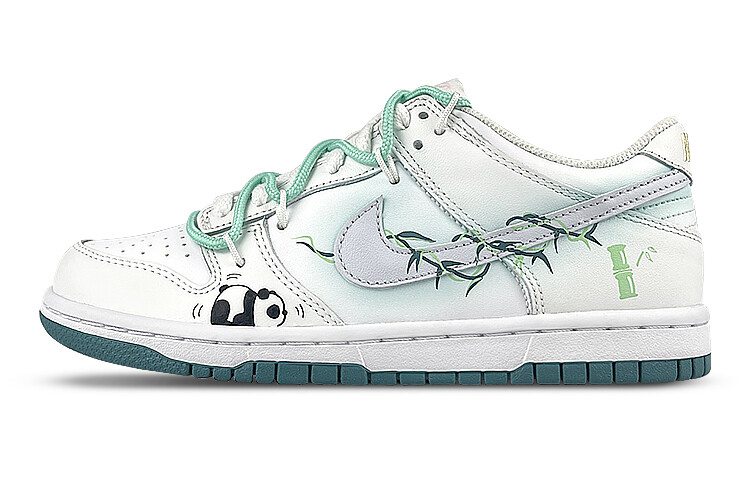 

Кроссовки Nike Dunk Skateboard Shoes Women's Low-Top Black White Green