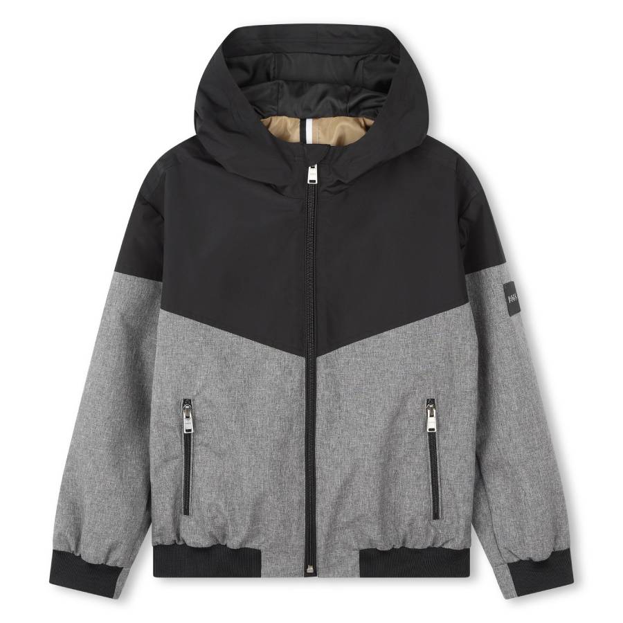 

Hugo Boss Двухцветная ветровка с капюшоном для мальчиков, черный