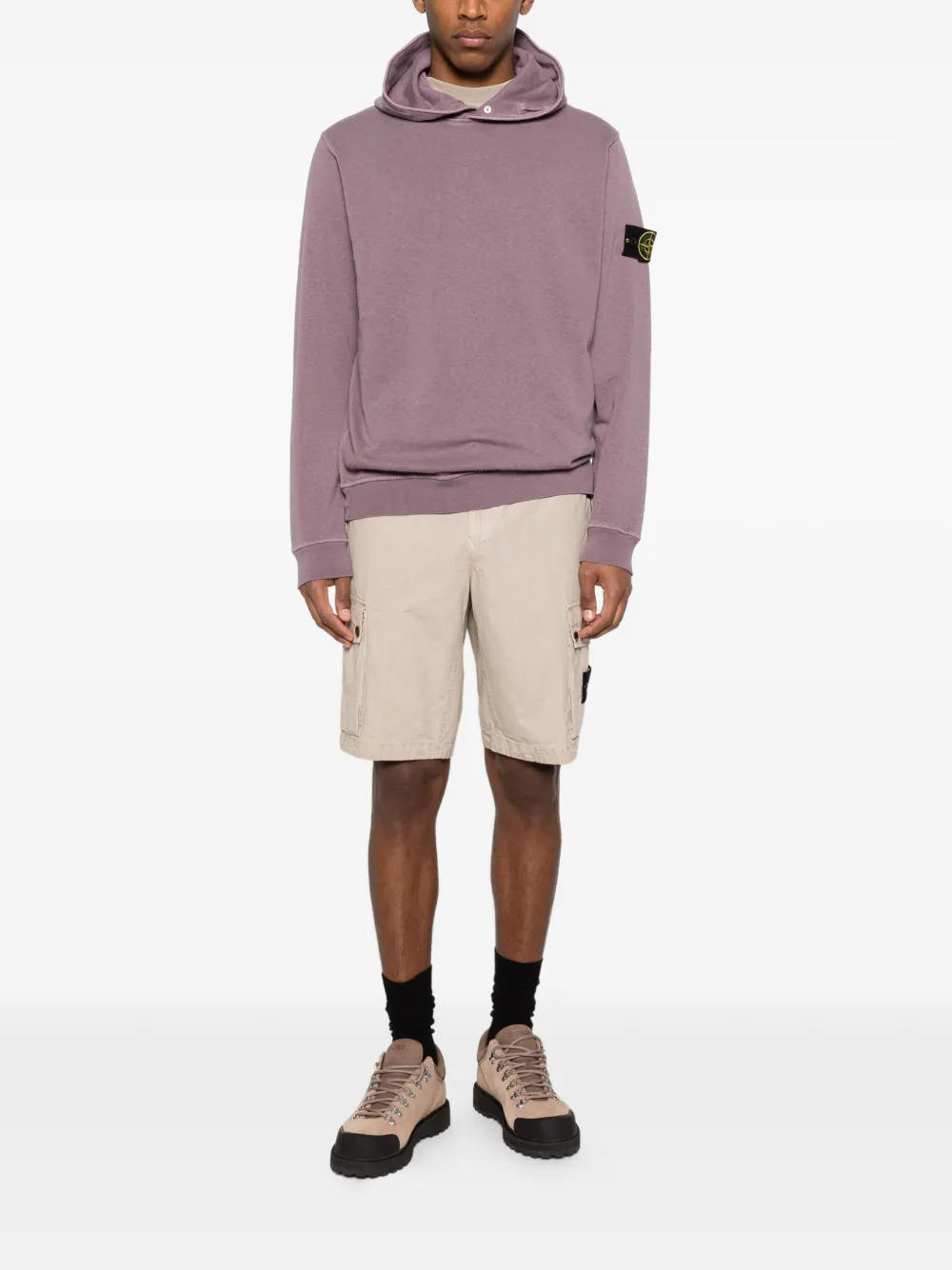 Шорты с накладными карманами Stone Island, бежевый — фото 2