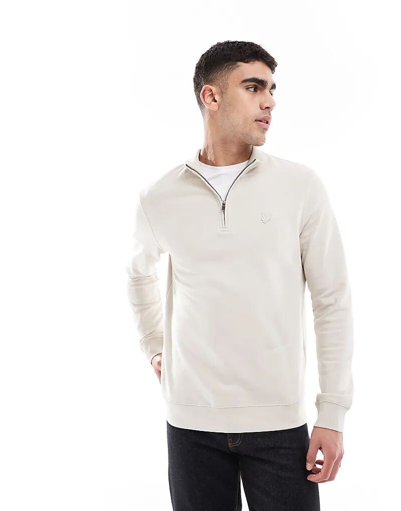 

Свитшот Lyle & Scott средней толщины с застежкой-молнией на четверть дюйма в цвете w870 cove