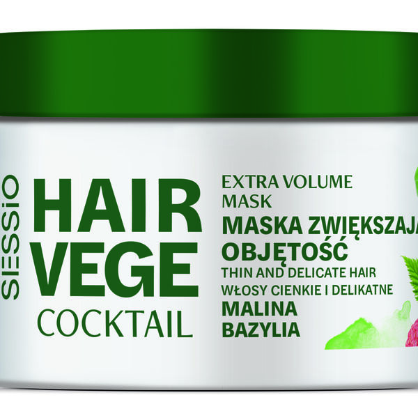 

Маска для придания объема волосам с малиной и базиликом, 250 г Sessio Hair vege coctail