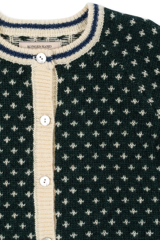 Детский кардиган BILLI KNIT CARDIGAN Konges Sløjd, зеленый — фото 3