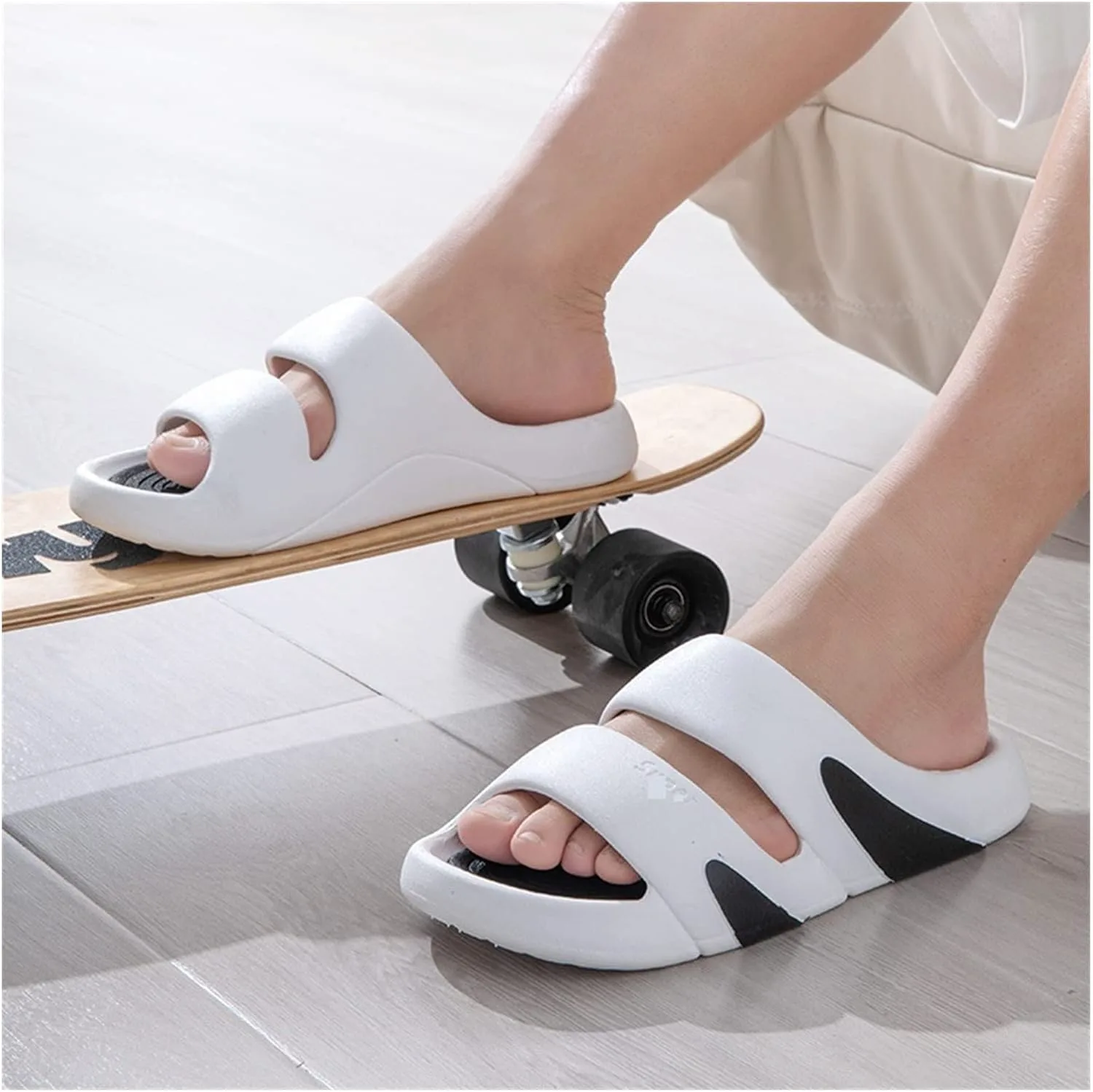 

Сандалии Мода Личность Двойная Полоска Разноцветные Сандалии Тапочки Мужская Внешняя Обувь Летние Ванные мягкая подошва Толстая подошва Тапочки легко надевать и снимать (Цвет: D, Размер: 42-43) LUCBEI