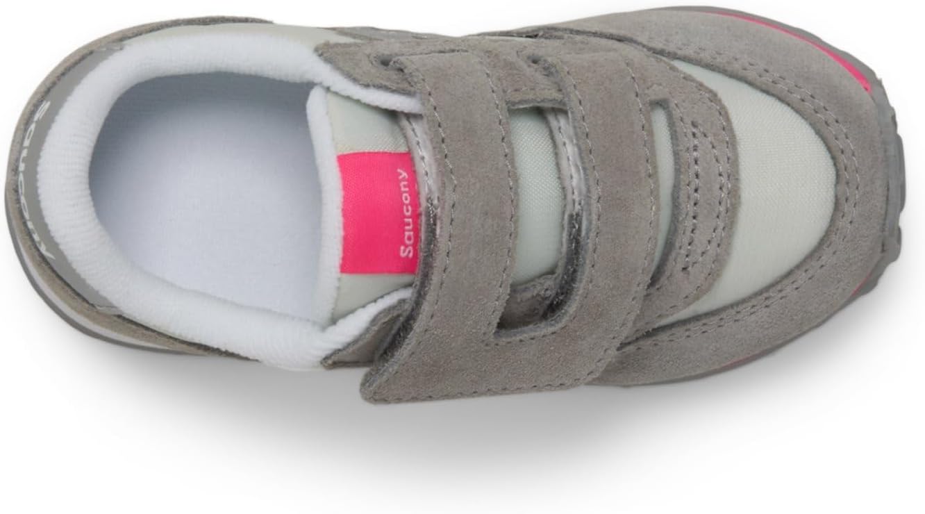 Детские кроссовки Saucony Baby Jazz на липучках, розовый/серый — фото 2
