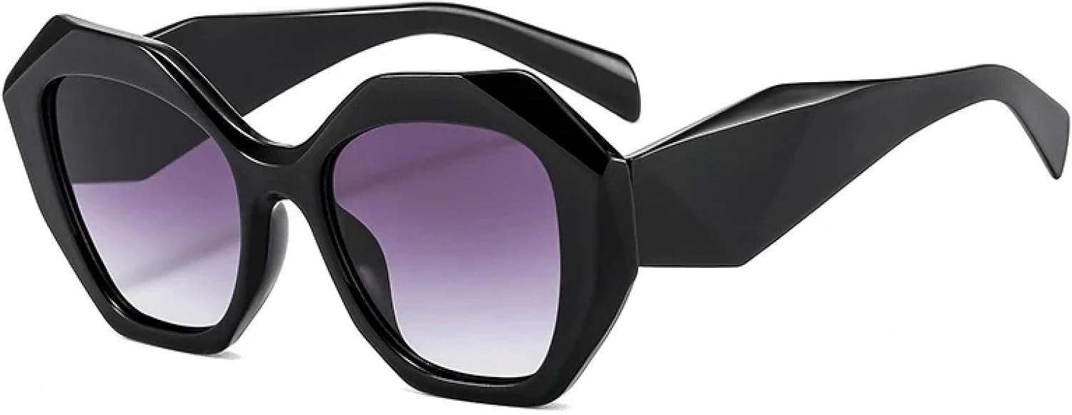 

Солнцезащитные очки UV400 | Женские большие очки с градиентным покрытием и защитой от УФ-излучения для занятий спортом на открытом воздухе и вождения DSVIGF, Black Gray Gradient