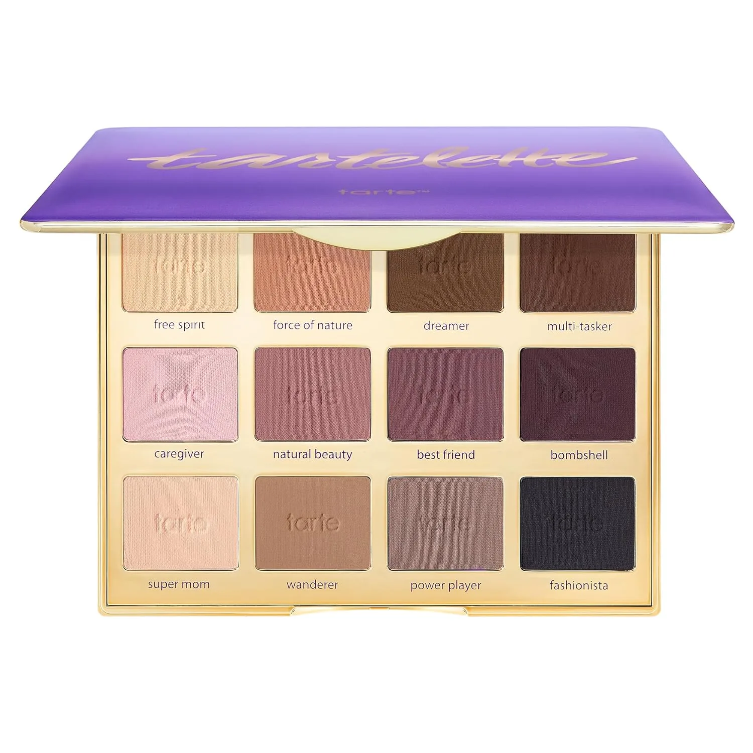 tarte tartelette matte Amazonian clay палетка теней для век, стойкая косметика холодных тонов, удобна для путешествий, vegan и cruelty-free, Multicolor