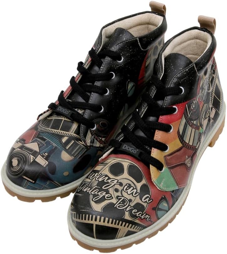 

Мужские ботинки DOGO на щиколотку - повседневные ботинки из веганской кожи с уникальным дизайном, Living in a Vintage Dream