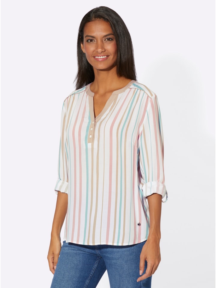 

Блузка без застежки в полоску цвета экрю и бежевого WITT WEIDEN