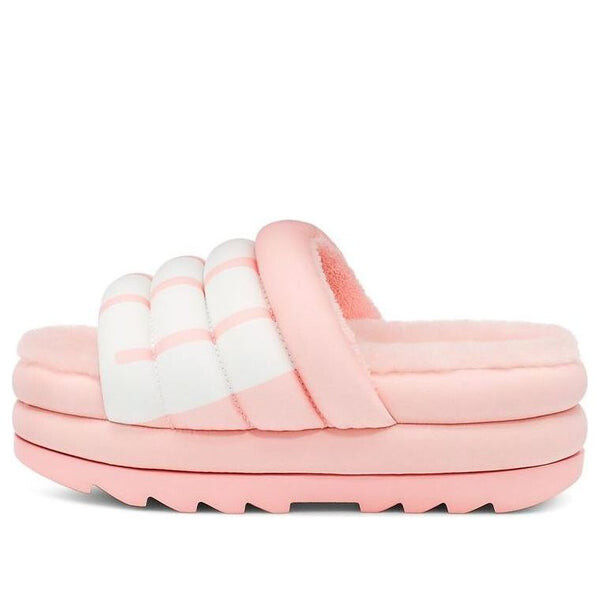 Тапочки maxi slide logo 'pink scallop' Ugg, розовый