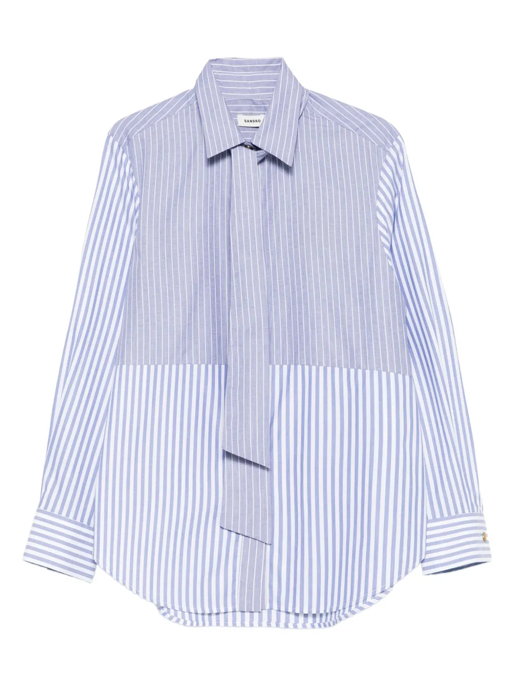 

Полосатая рубашка с завязками SANDRO, синий