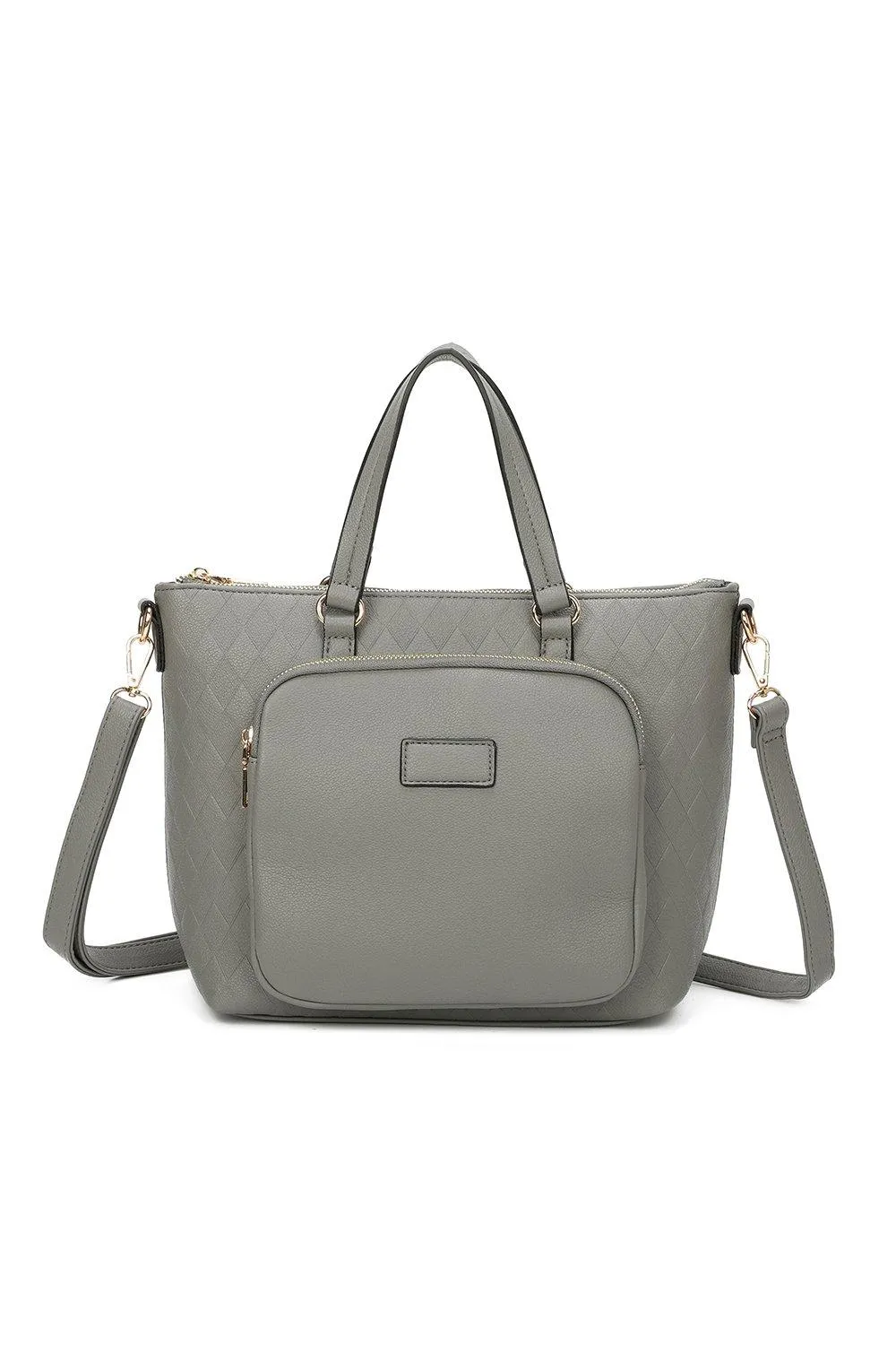 

Сумка-тоут Hishi из искусственной кожи с ромбовидным узором Fontanella Fashion, серый