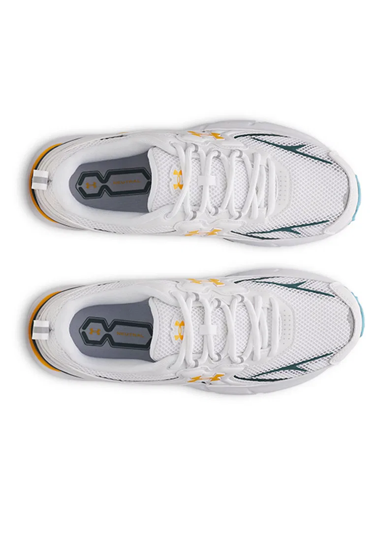 Кроссовки спортивные мужские Apparition Tech Under Armour, белый/зеленый/золотой — фото 4