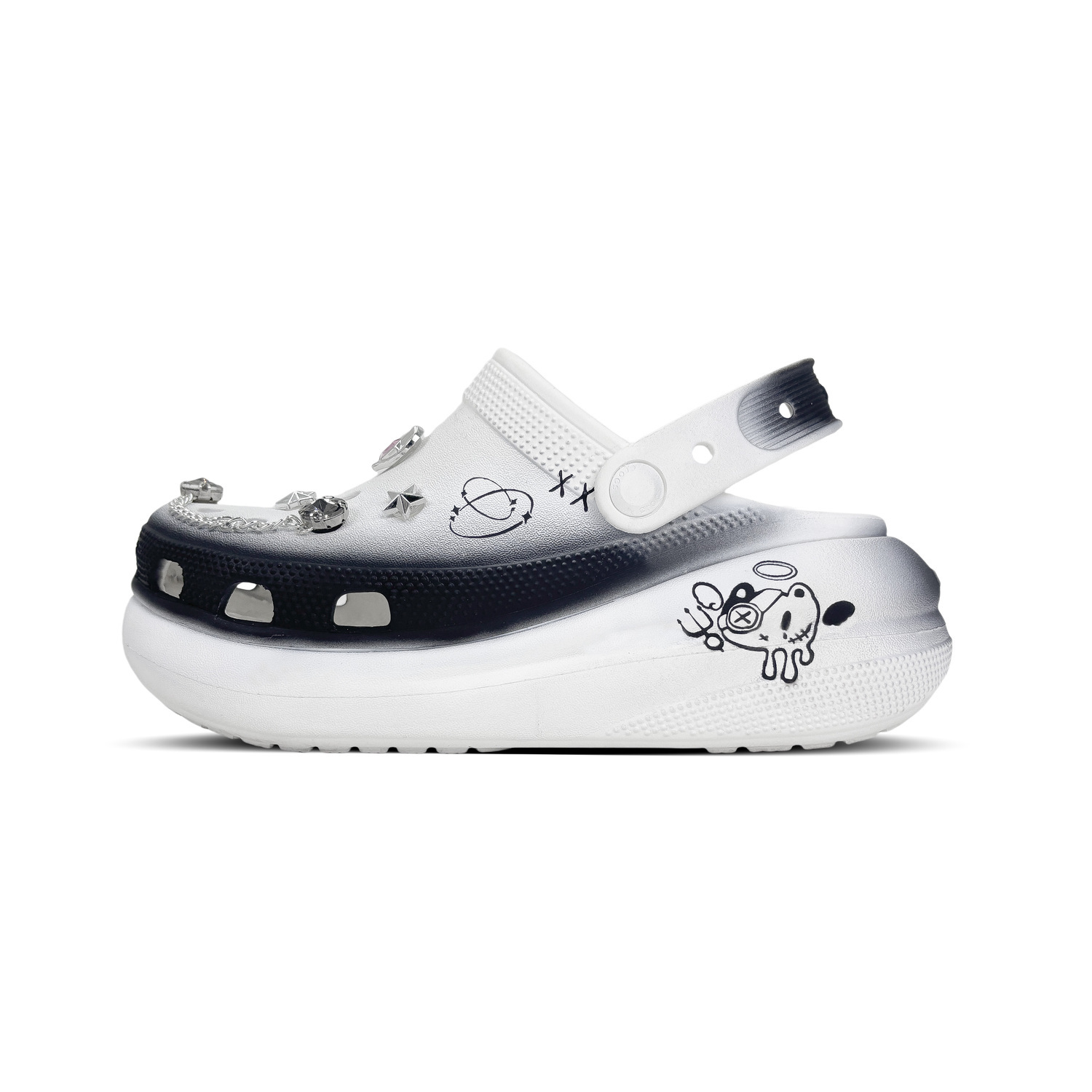 

Crocs Кроссовки Crush Clog унисекс черно-белые, цвет Black White