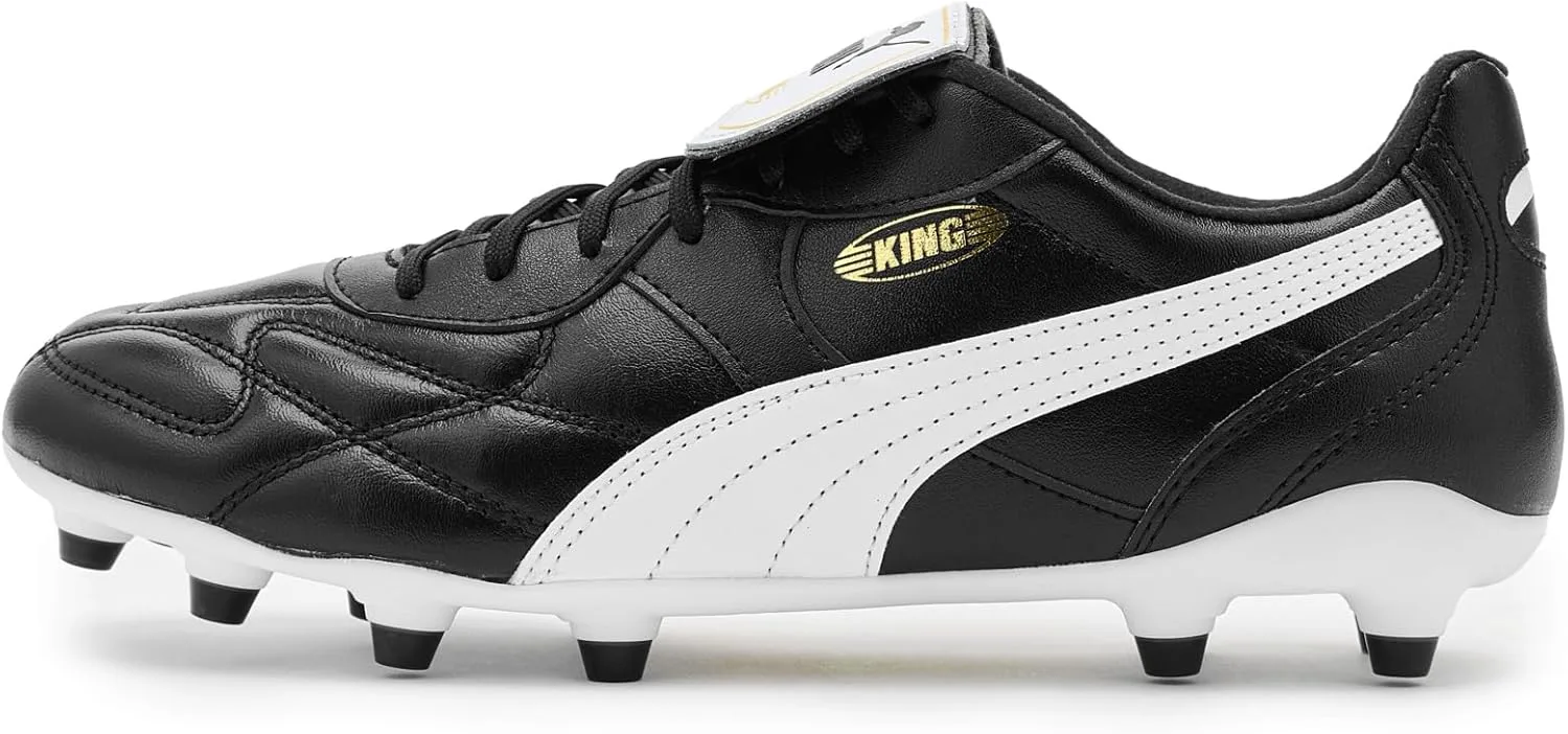 Футбольные бутсы Puma King Top Firm для мужчин, для игры на искусственном газоне, черно-белый — фото 4