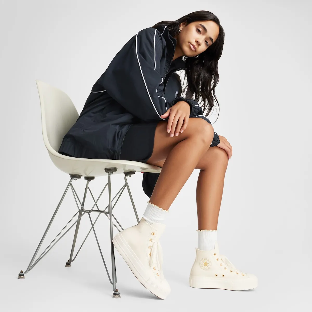 Женские повседневные кеды Chuck Taylor All Star Lift Mono Leather Converse, белый — фото 2