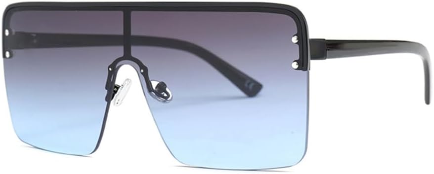 

Большие солнцезащитные очки для женщин с зеркальными линзами и плоской верхней частью; большие солнцезащитные очки для мужчин в винтажном стиле с градиентным переходом HDUBFY, 2