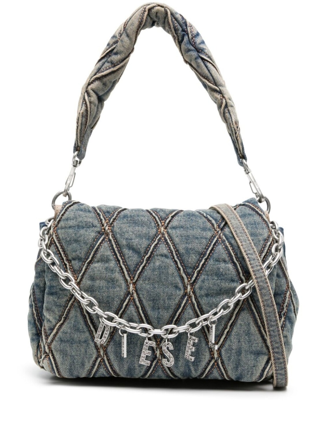 Diesel джинсовая сумка на плечо Charm-D, синий