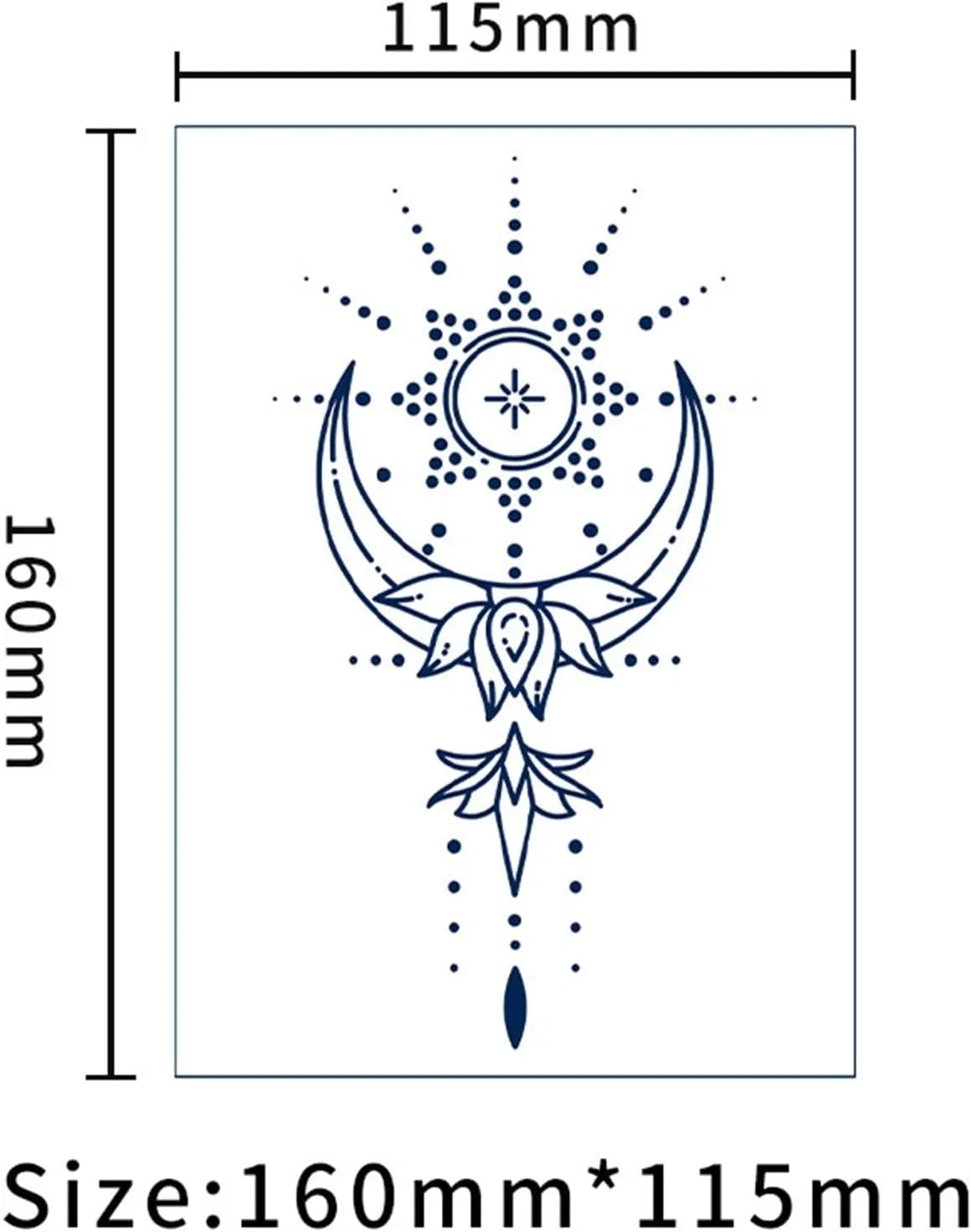 Временные татуировки 2 шт геометрические растения Herbal Tattoo ZB-067 One Color — фото 3