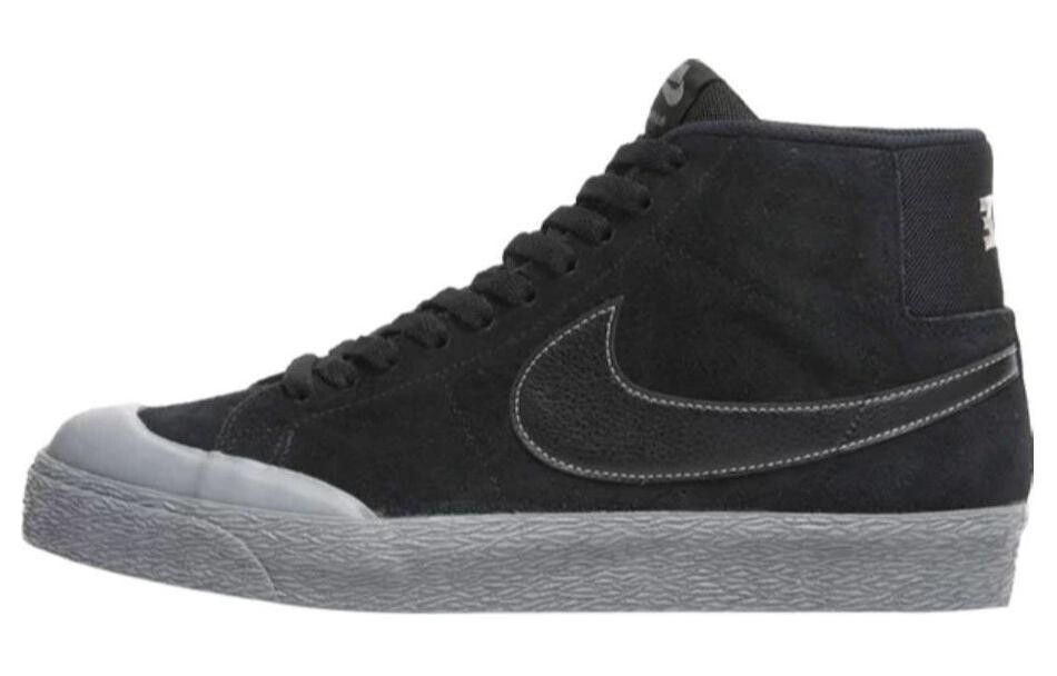 

Кроссовки Nike Sb Blazer Zoom Mid Black/Black/Metallic Pewter, черный/серый