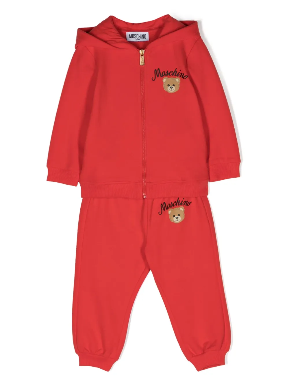 

Спортивный костюм с принтом Teddy Bear Moschino Kids, красный