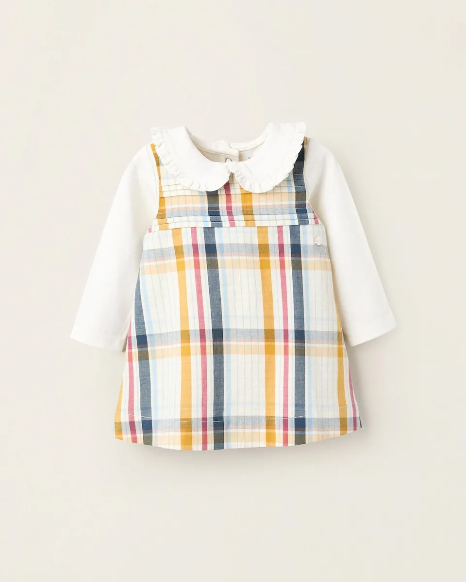 

Комплект для младенца 100% хлопок в клетку Zippy, белый