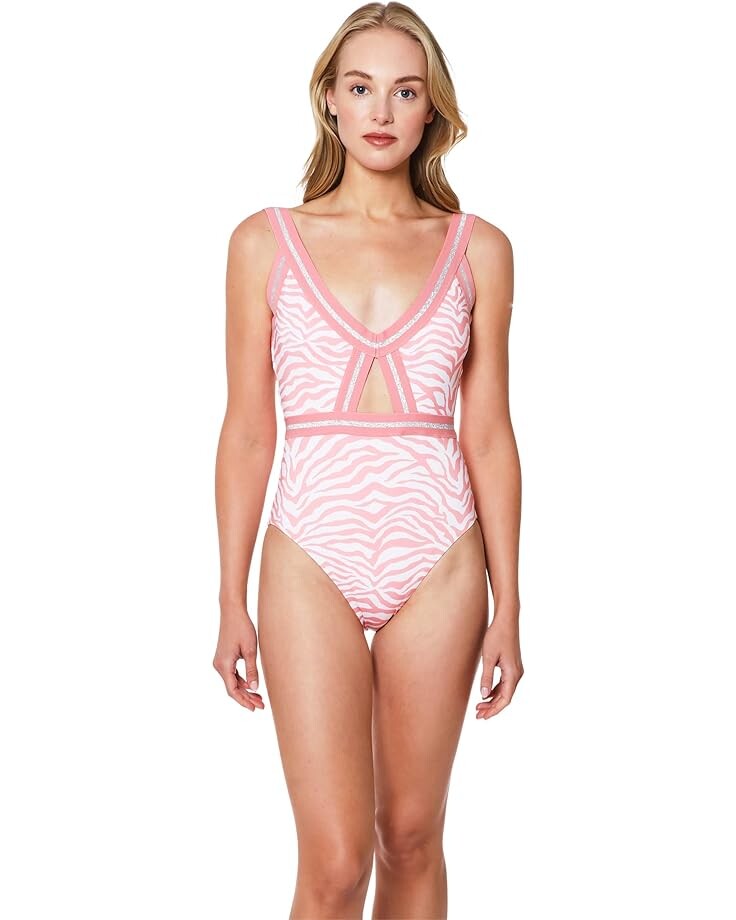 

Купальник Sanctuary Modern Kitty Cutout One-Piece, цвет Bright Peachy
