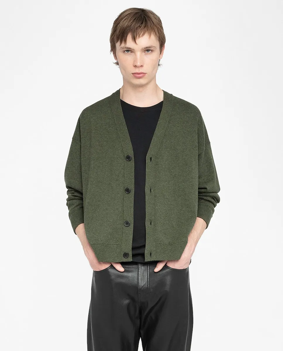 

Мужской кардиган Мирко с длинными рукавами из хлопка Zadig & Voltaire, хаки