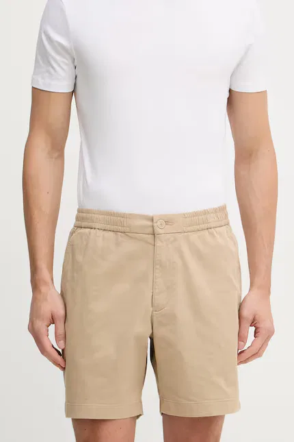 Шорты бавелняные с эластаном Lacoste, бежевый