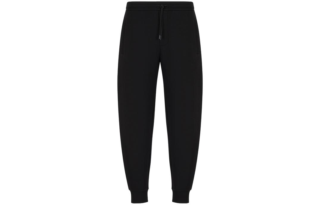 Футболка EA SS23 Вязаные спортивные брюки Мужские черные EMPORIO ARMANI — фото 2