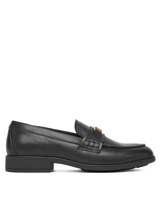 Тапочки Th Logo Leather Loafer FW0FW08705 Tommy Hilfiger, черный
