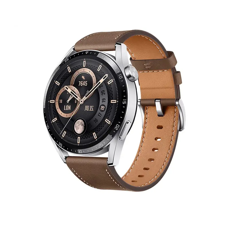 

IBOANN Часы Strap Huawei Compatibility Genuine Leather Material, Brown
