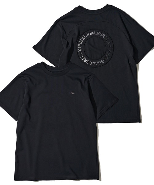 

1piu1uguale3 RELAX Футболка с круглым логотипом, бренд 1PIU1UGUALE3, цвет черный