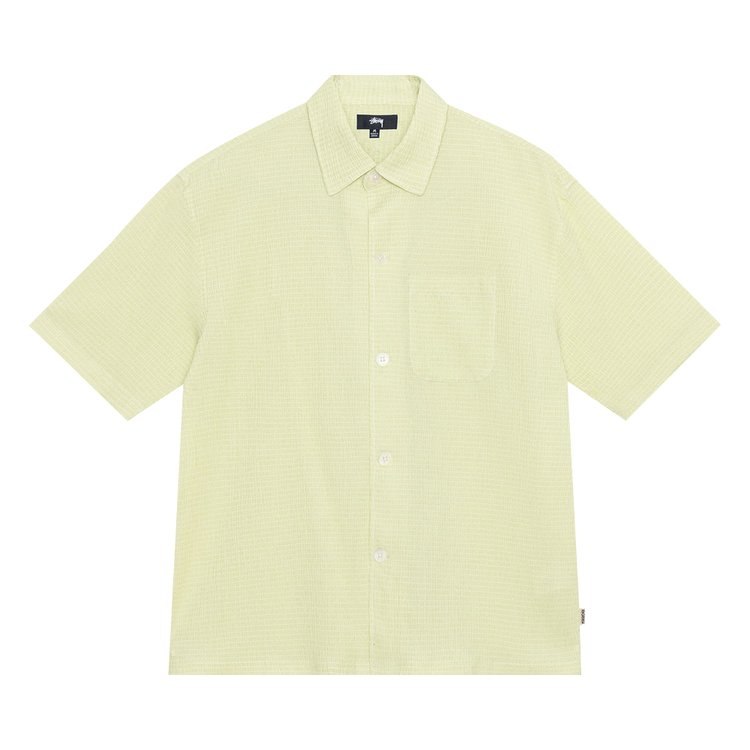 

Рубашка Stussy Boxy Flat Hem Crinkled Shirt, зеленый