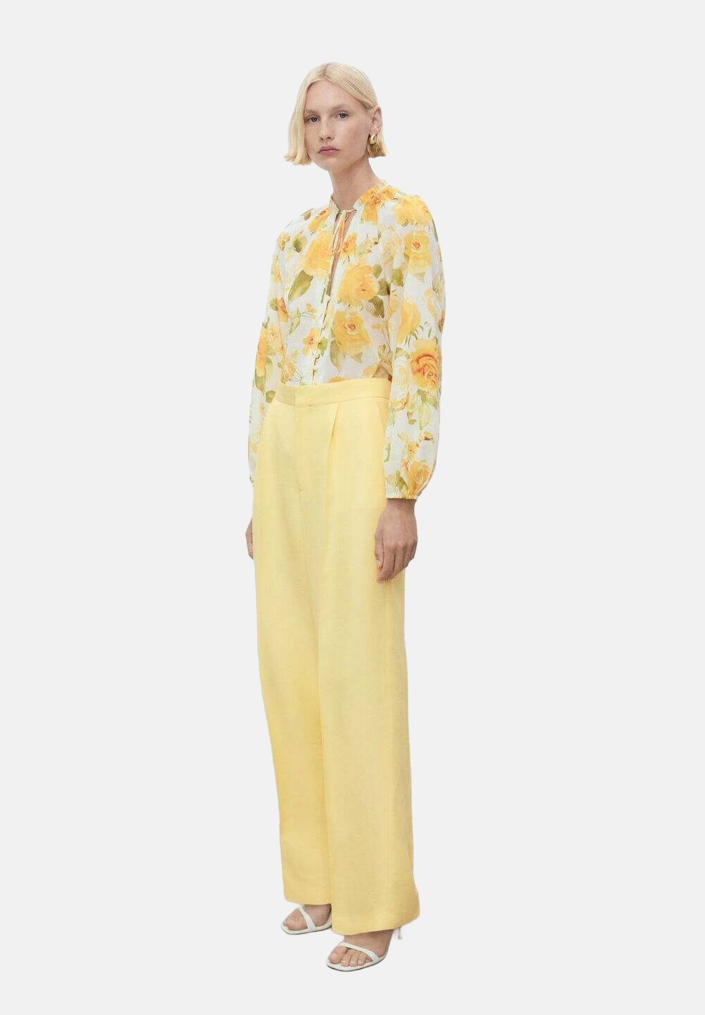 

Брюки PLEATED Mango, желтый