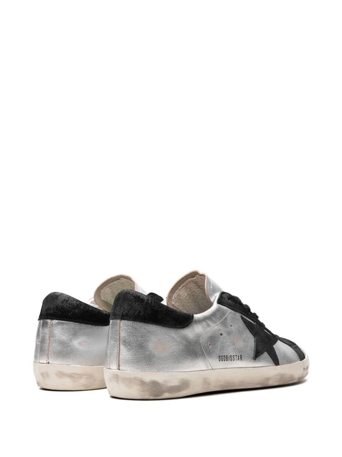 Golden Goose кеды Superstar с эффектом потертости, серебристый