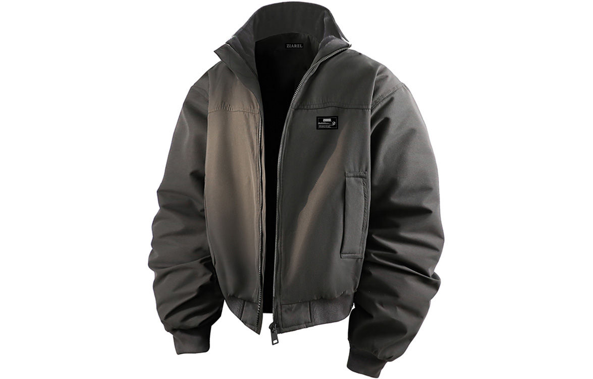 

Пуховик Unisex Stand Collar Thickened Pilot ZIAREL, серый[removable logo]