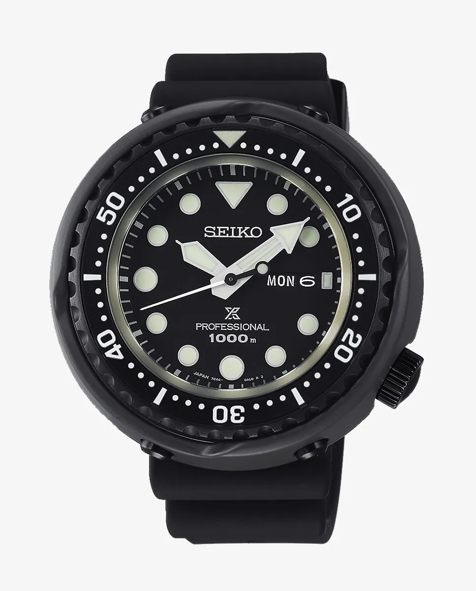 

Мужские часы Prospex S23631J1 с силиконовым и черным ремешком Seiko, черный