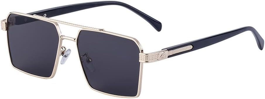 

Солнцезащитные очки в стиле ретро 2027 года для женщин, металлическая оправа с градиентным переходом цвета, мужские очки для вождения, защита от УФ-излучения UV400 MTZJH, 1