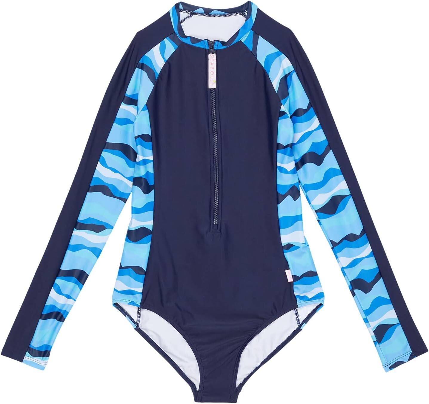 

Купальник Seafolly Kids Poolside Spliced Long Sleeve One-Piece, цвет Poolside