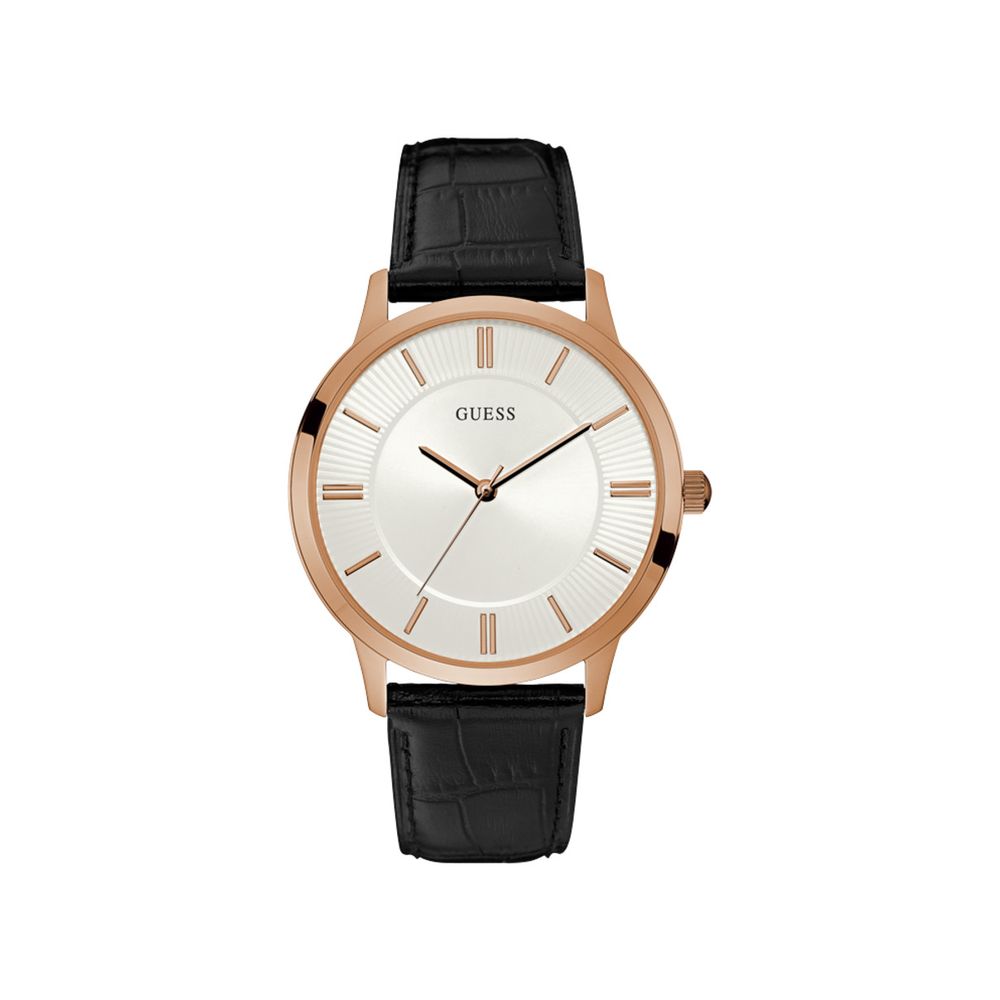 

Черные кожаные часы GUESS