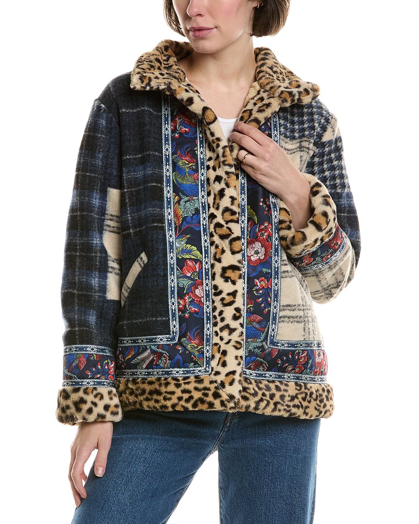 

Джонни Вас Бекс Плед Реверсивная Куртка Johnny Was, коричневый